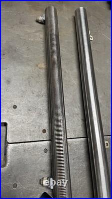 Delta FRONT AND BACK GUIDE RAILS. For table saw 1160 Part# TCS -280 And 279 Delta FRONT AND BACK GUIDE RAILS. For table saw 1160 Part# TCS -280 And 279