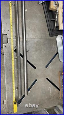 Delta FRONT AND BACK GUIDE RAILS. For table saw 1160 Part# TCS -280 And 279 Delta FRONT AND BACK GUIDE RAILS. For table saw 1160 Part# TCS -280 And 279
