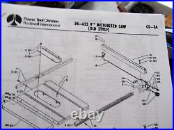 Delta Rockwell 9 Motorized Table Saw 34-625 Complete Rip Fence 422-15-343-0002