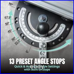 DuBois 51007 Table Saw Miter Gauge Fence System with 13 Precise Angle Stops &