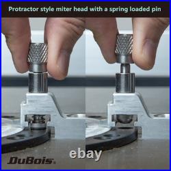 DuBois 51007 Table Saw Miter Gauge Fence System with 13 Precise Angle Stops &