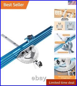 Enhanced Woodworking Precision Miter Gauge System with Removable T-Slot Plate
