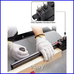 Expandable Miter Fence Micro Adjust Flip Stop Table Saw Miter Gauge For 3/8x3/4