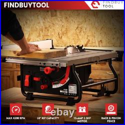 FS255 10-Inch Compact Table Saw, 15-Amp 2.5HP Motor, 24-Inch Rip Capacity, Rack
