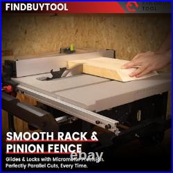 FS255 10-Inch Compact Table Saw, 15-Amp 2.5HP Motor, 24-Inch Rip Capacity, Rack