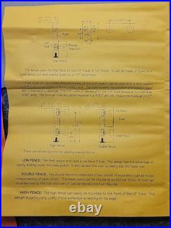 FasTTrak 36 Miter Fence Guide Table Saw Fence Track T-Slot Flip Stop NOS USA
