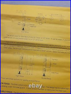 FasTTrak 36 Miter Fence Guide Table Saw Fence Track T-Slot Flip Stop NOS USA