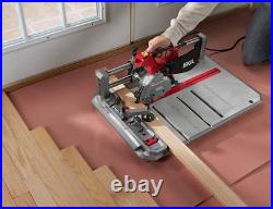 Flooring Saw with 36T Contractor Blade, Red and Black