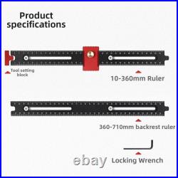 For table Saw Fence Stop Gauge Aluminum Alloy with 10-360mm and 360-710mm Scale