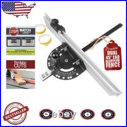 Fulton Precision Miter Gauge Aluminum Fence 45° Ends Flip Stop
