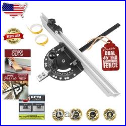 Fulton Precision Miter Gauge Aluminum Fence 45° Ends Flip Stop