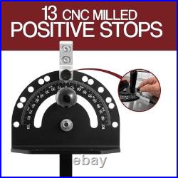 Fulton Precision Miter Gauge Aluminum Fence 45° Ends Flip Stop