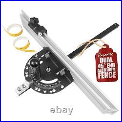 Fulton Precision Miter Gauge with Aluminum Miter Fence with 45Degree Angled Ends