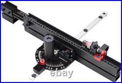 GOINGMAKE Table Saw Miter Gauge with Micro Adjust Flip Stop and Extentable Fence