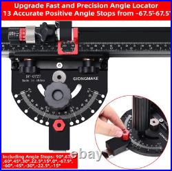 GOINGMAKE Table Saw Miter Gauge with Micro Adjust Flip Stop and Extentable Fence