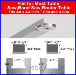 GOINGMAKE Table Saw Miter Gauge with Micro Adjust Flip Stop and Extentable Fence