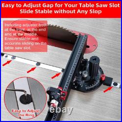 GOINGMAKE Table Saw Miter Gauge with Micro Adjust Flip Stop and Extentable Fence