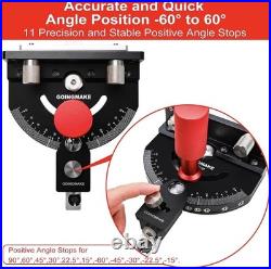 GOINGMAKE Table Saw Miter Gauge with Micro Adjustable Flip Stop