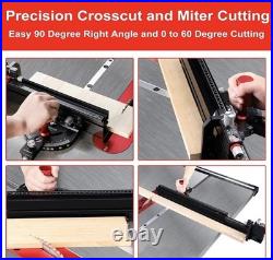 GOINGMAKE Table Saw Miter Gauge with Micro Adjustable Flip Stop