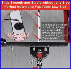 GOINGMAKE Table Saw Miter Gauge with Micro Adjustable Flip Stop