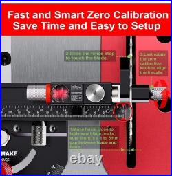 Goingmake Table Saw Miter Gauge with Micro Adjustable Flip Stop Extendable NEW
