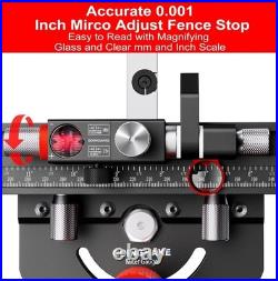 Goingmake Table Saw Miter Gauge with Micro Adjustable Flip Stop Extendable NEW