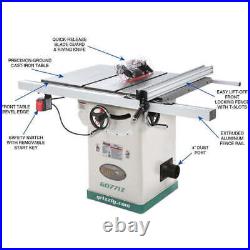 Grizzly G0771Z 120V/240V 10 Inch 2 HP 120V Hybrid Table Saw with T-Shaped Fence