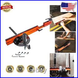 Heavy Duty Miter Gauge Extension Fence Telescoping, Reversible, Smooth Glide