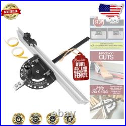 Heavy-Duty Miter Gauge with Repetitive Flip Stop & 45° Support For Woodworking Heavy-Duty Miter Gauge with Repetitive Flip Stop & 45° Support For Woodworking