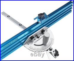 High Precision Miter Gauge System with 27 Stops & Adjustable Multi-Track Fence High Precision Miter Gauge System with 27 Stops & Adjustable Multi-Track Fence
