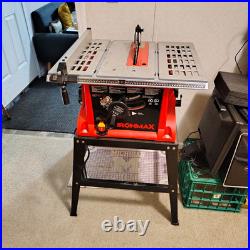 IRONMAX Table Saw with Stand & Rip Fence, No Battery Included, Red/Black