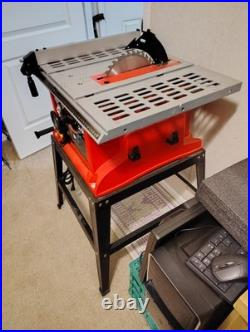 IRONMAX Table Saw with Stand & Rip Fence, No Battery Included, Red/Black