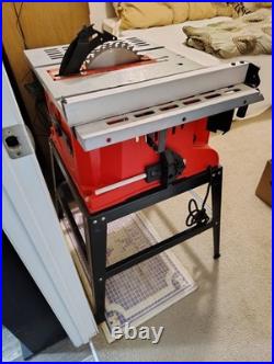 IRONMAX Table Saw with Stand & Rip Fence, No Battery Included, Red/Black