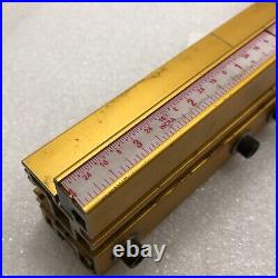 Incra Definition adjustable v120 Miter woodworker shop stop used red Gold