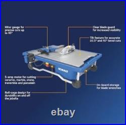 Kobalt 5-Amp 7-inch Blade Wet Tabletop Tile Saw (KWS-B7-20)