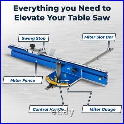 Kreg Precision Miter Gauge System Adjustable Table Saw Miter Gauge Fence Hig