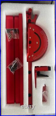 Miter Gauge Aluminum Profile Fence with Track Stop Sawing Assembly Angle Ruler