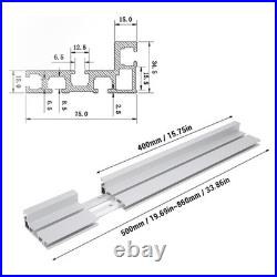 Miter Gauge Fence 50-86cm Adjutsable Telescoping Miter Extension Fence