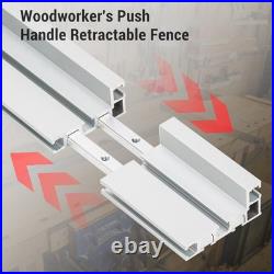 Miter Gauge Fence 50-86cm Adjutsable Telescoping Miter Extension Fence For NEW