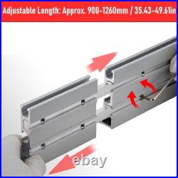 Miter Gauge Fence 75 Type T Track 900-1260mm Telescoping Flip Fence Zz1 Miter Gauge Fence 75 Type T Track 900-1260mm Telescoping Flip Fence Zz1