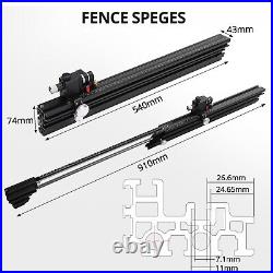 Miter Gauge Fence Aluminum Table Saw Fence Multi T-Track Fence Woodworking Miter