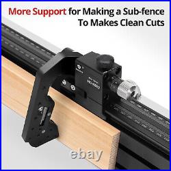 Miter Gauge Fence Aluminum Table Saw Fence Multi T-Track Fence Woodworking Miter