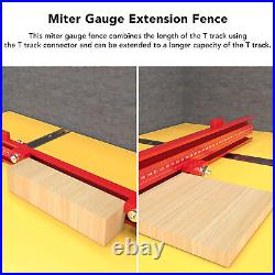 Miter Gauge Fence High Accuracy Aluminum Alloy Table Saw Miter Gauge Accessory