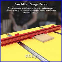 Miter Gauge Fence High Accuracy Aluminum Alloy Table Saw Miter Gauge Accessory