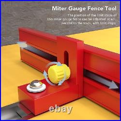 Miter Gauge Fence High Accuracy Aluminum Alloy Table Saw Miter Gauge Accessory