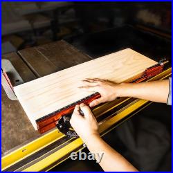 Miter Gauge Fence System for Table Saws 22 to 36 Inch Extendable Fence, Flip S