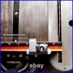 Miter Gauge Fence System for Table Saws 22 to 36 Inch Extendable Fence, Flip S