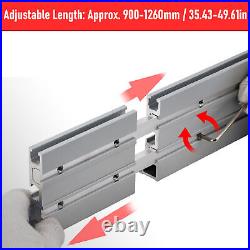 Miter Gauge Fence T Track 900-1260mm Telescoping Flip Fence For Router Table