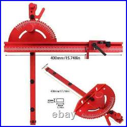 Miter Gauge and Fence with Track Stop Sawing Assembly Angle Ruler for Table