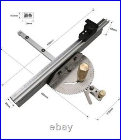 Mitre Gauge for Table Saw 450 mm T-Bar, Brass Handle Precision Miter Gauge